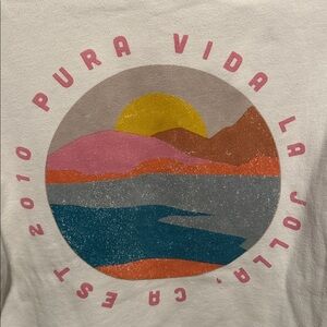 Pura Vida Women’s White Hoodie with Graphic Print